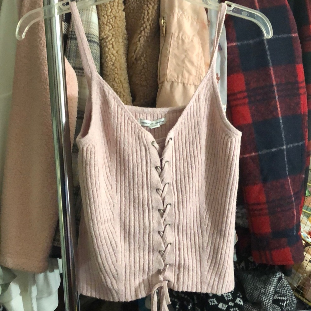 American Eagle Lace Up Tank Top
